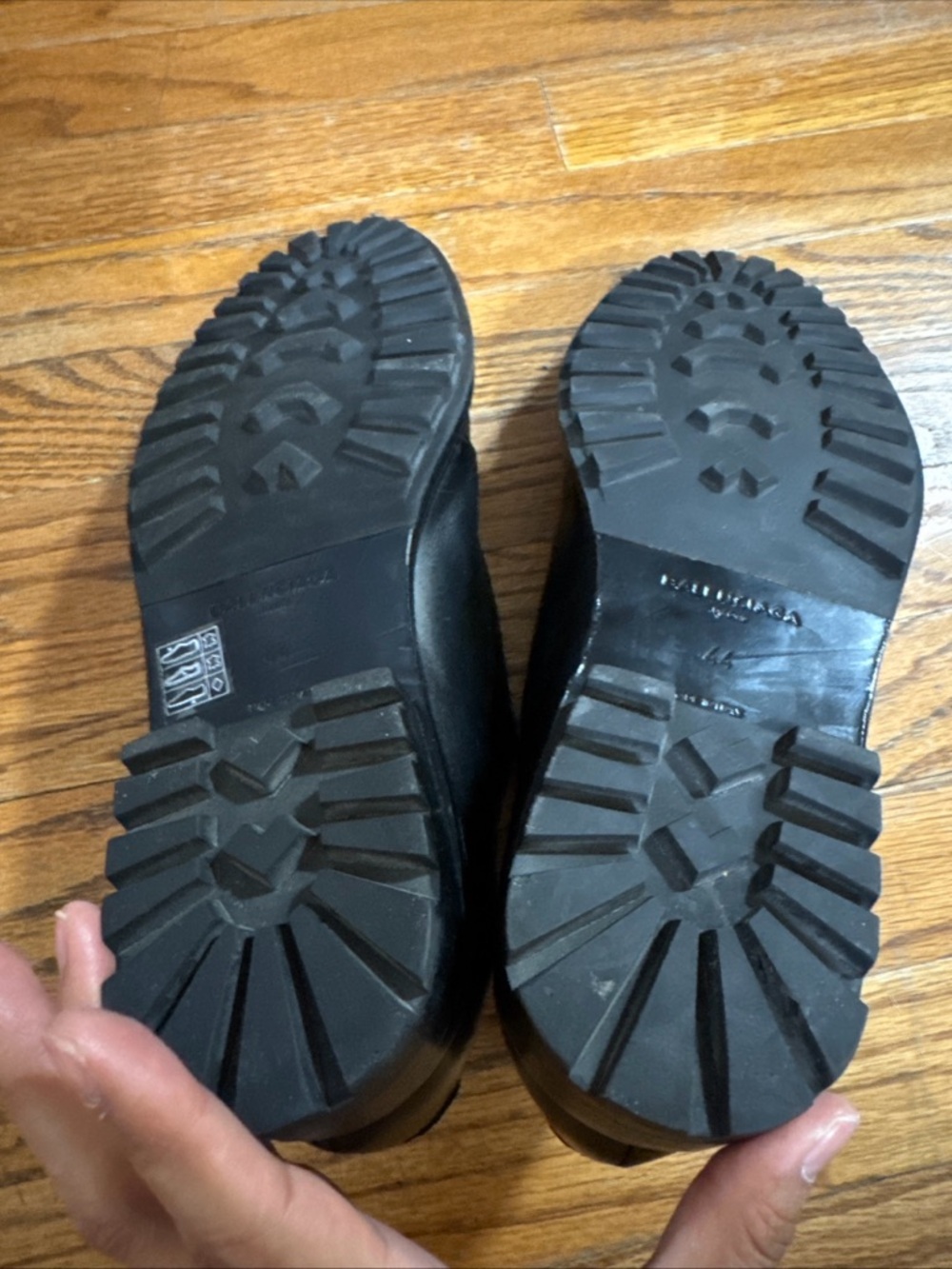 Balenciaga Paris Men’s Monk Leather Dress Shoes Size 44 US 11 Black - Picture 5 of 11